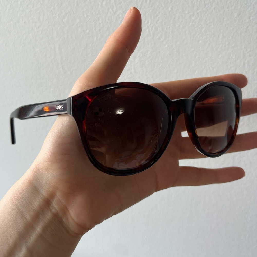 Tod's Women's Tortoiseshell Round Sunglasses with case
